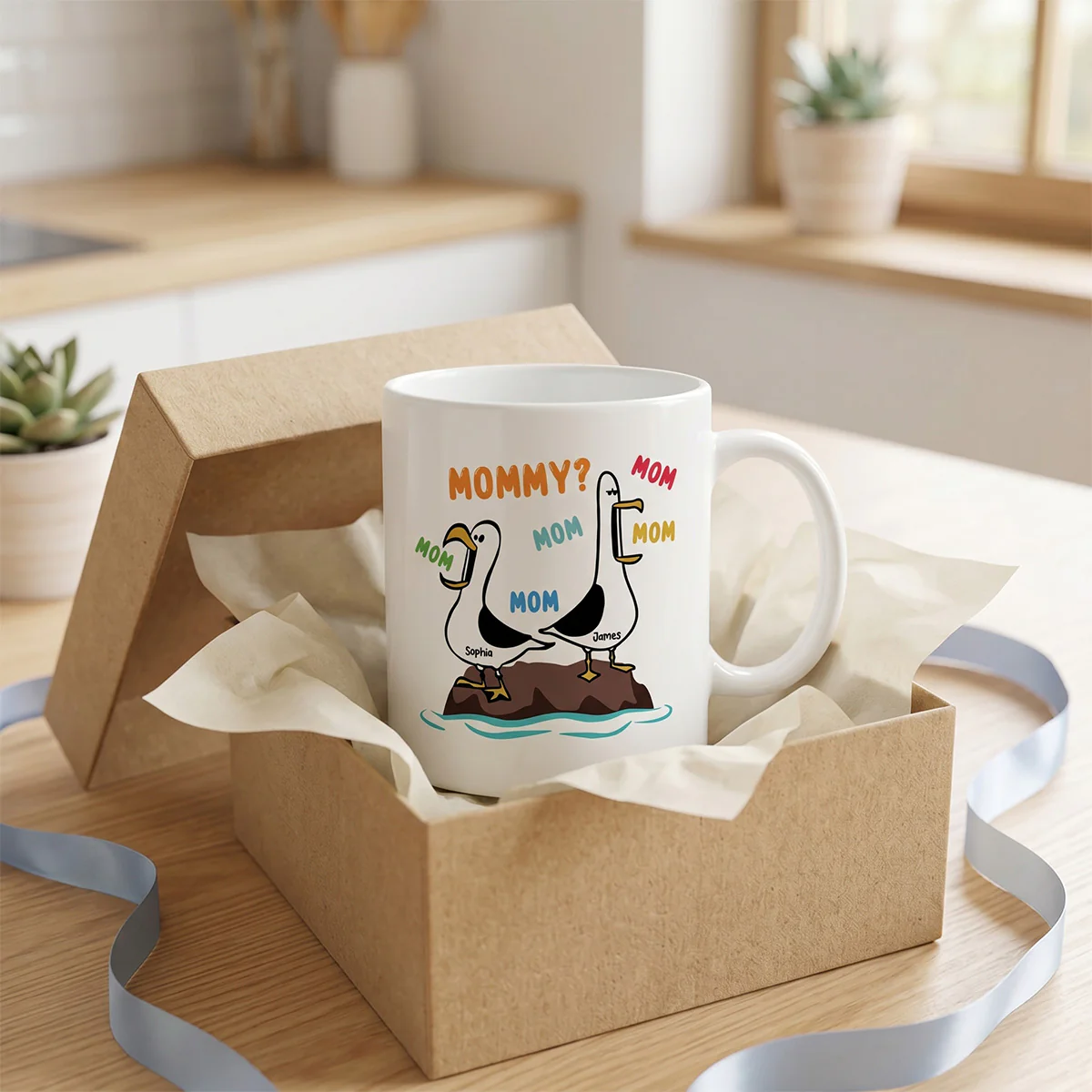 Seagull Mom Mom Mom Colorful - Personalized Mug - Funny Mother's Day Gift For Mom - Image 4