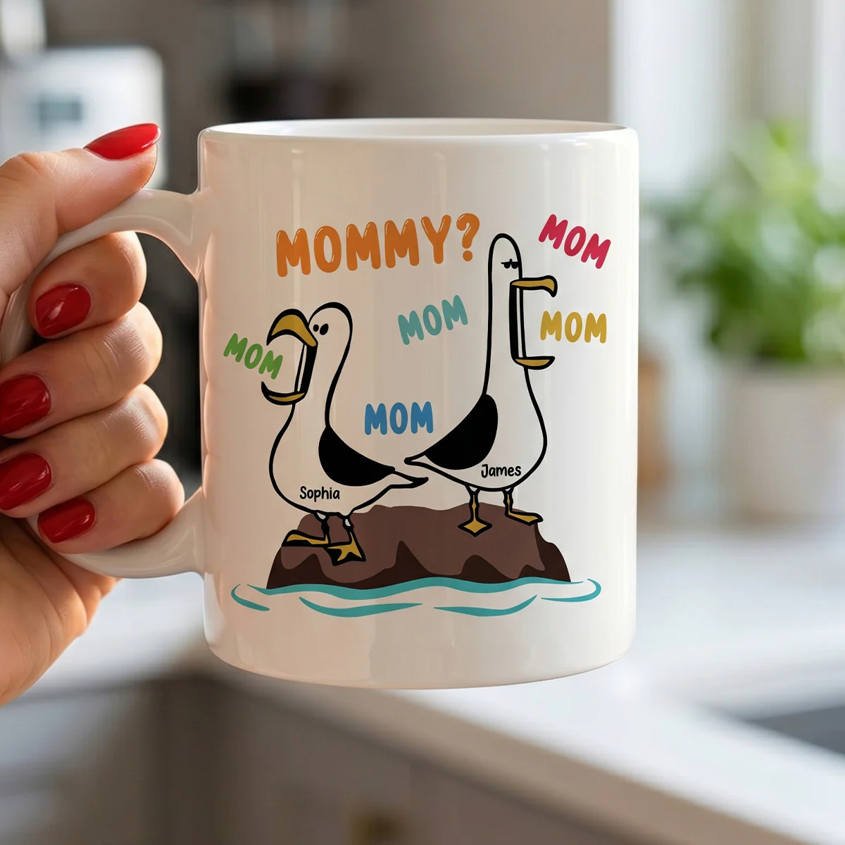 Seagull Mom Mom Mom Colorful - Personalized Mug - Funny Mother's Day Gift For Mom - Image 5