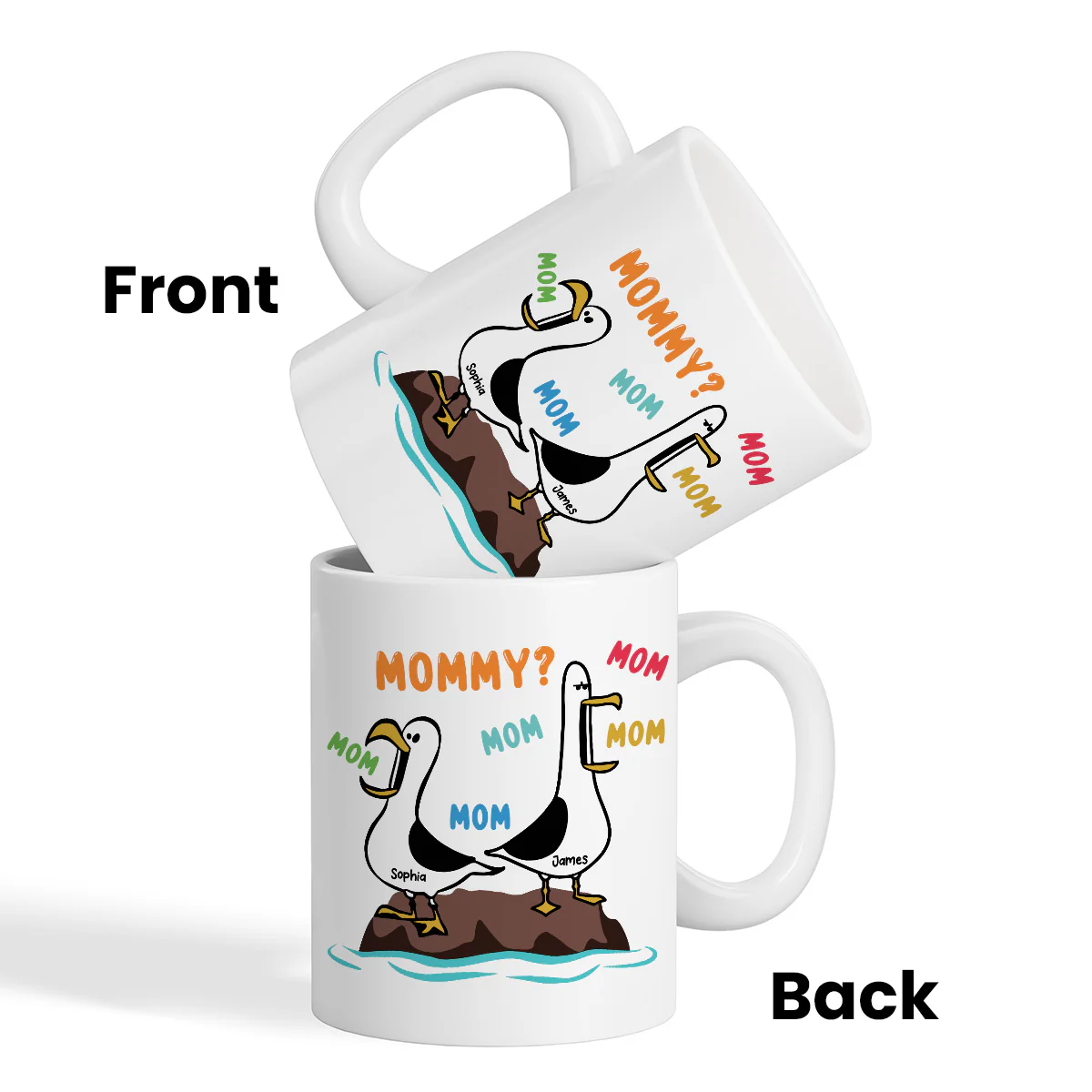 Seagull Mom Mom Mom Colorful - Personalized Mug - Funny Mother's Day Gift For Mom - Image 9