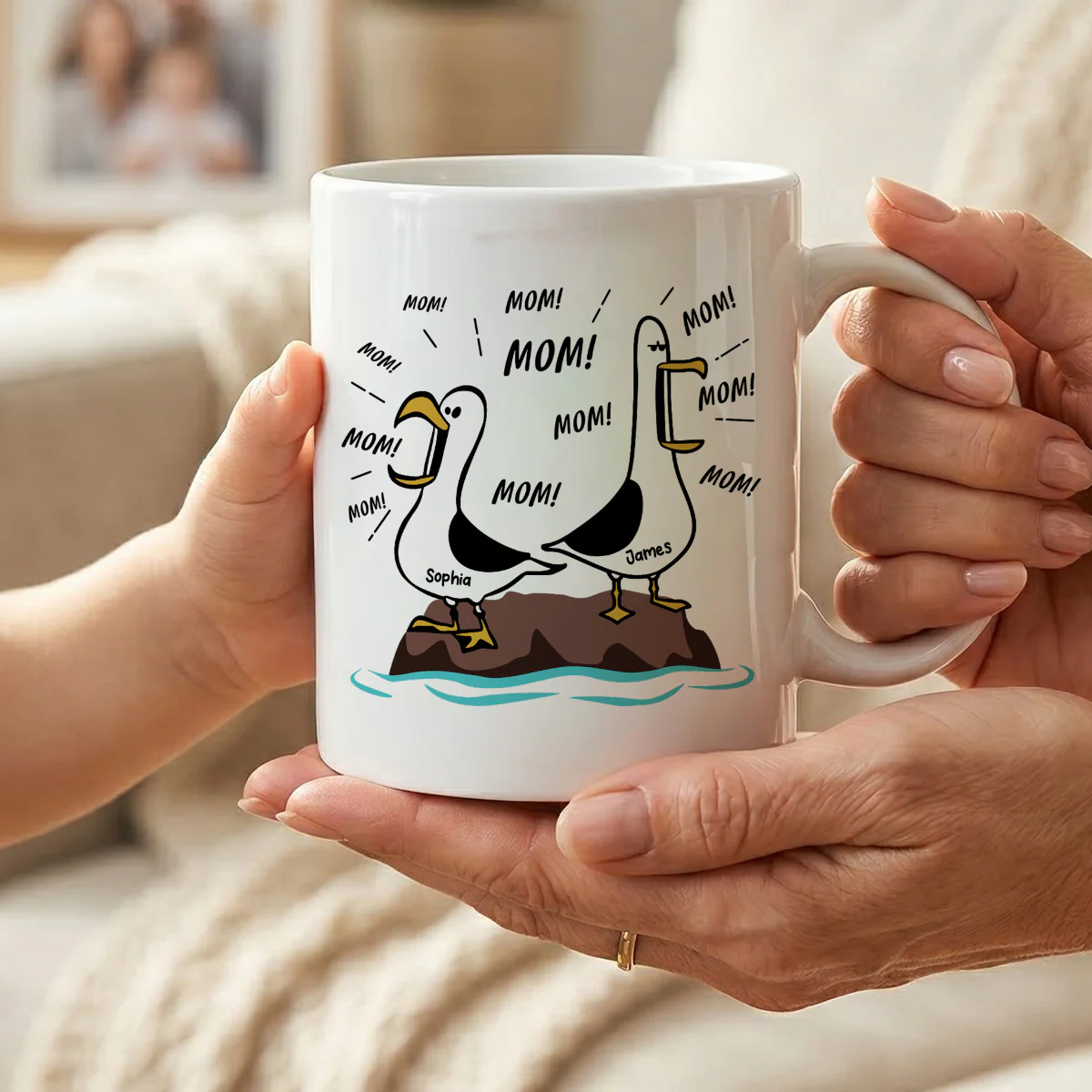 Seagull Mom Mom Mom Custom Name - Personalized Mug - Funny Mother's Day Gift For Mom - Image 2