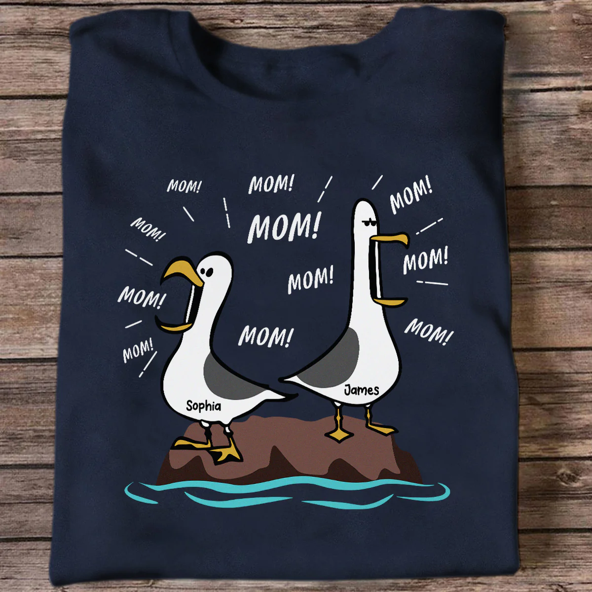 Seagull Mom Mom Mom Custom Name - Personalized Shirt - Funny Mother's Day Gift For Mom - Image 4