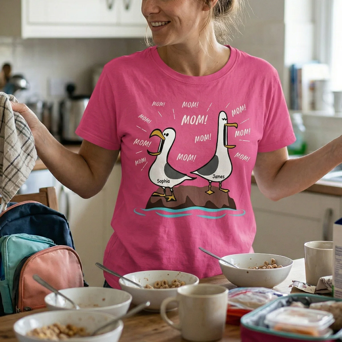 Seagull Mom Mom Mom Custom Name - Personalized Shirt - Funny Mother's Day Gift For Mom - Image 7