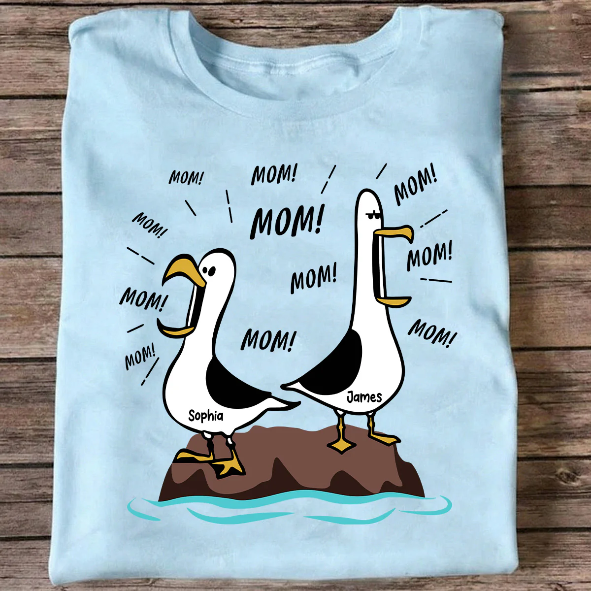 Seagull Mom Mom Mom - Personalized Shirt - Funny Mother's Day Gift For Mom - Image 2