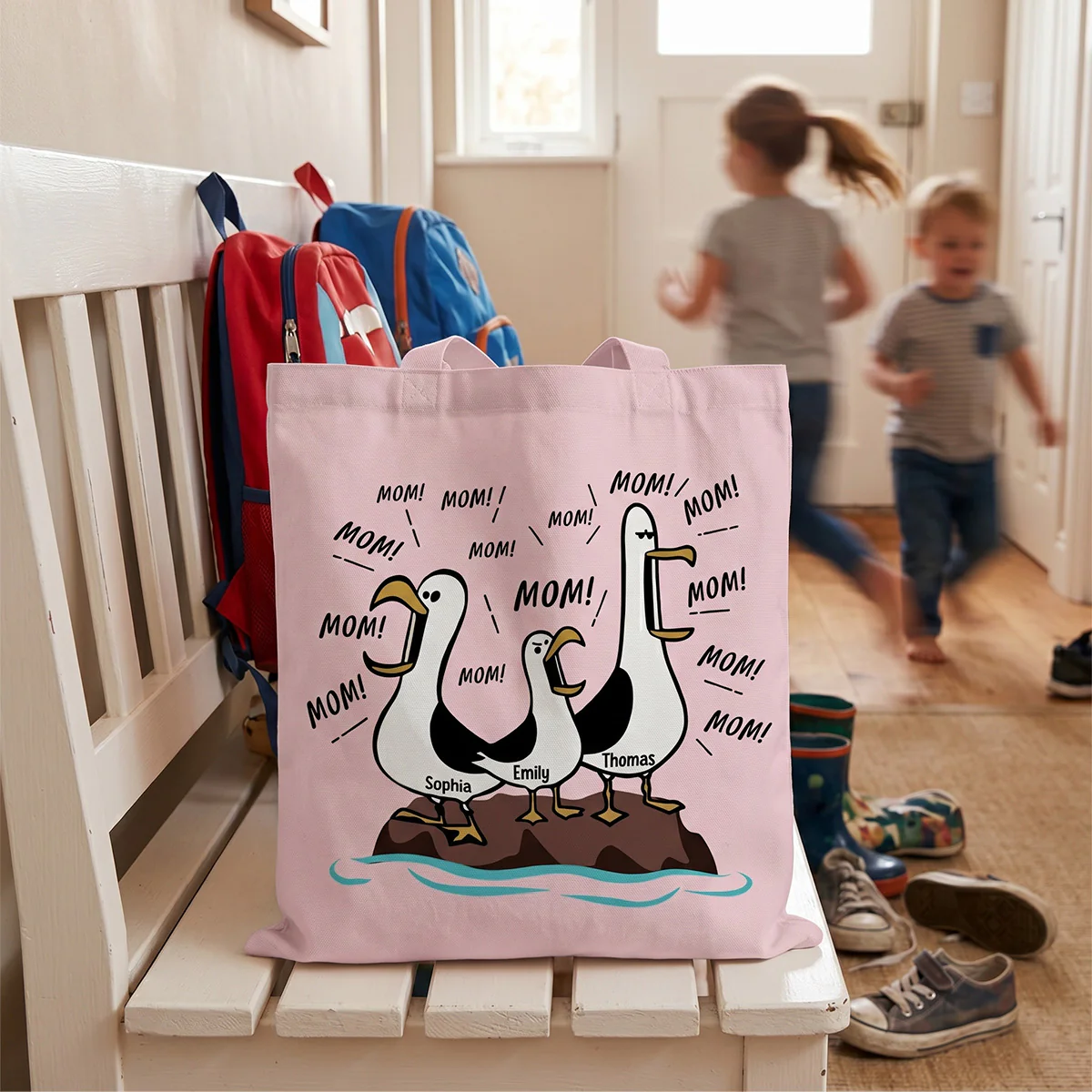 Seagull Mom Mom Mom - Personalized Tote Bag - Funny Mother's Day Gift For Mom - Image 4