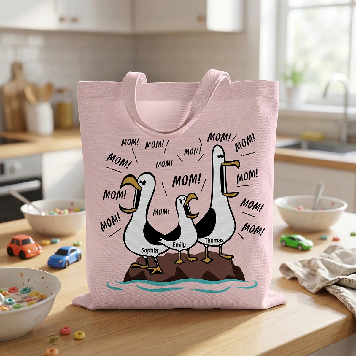 Seagull Mom Mom Mom - Personalized Tote Bag - Funny Mother's Day Gift For Mom - Image 5