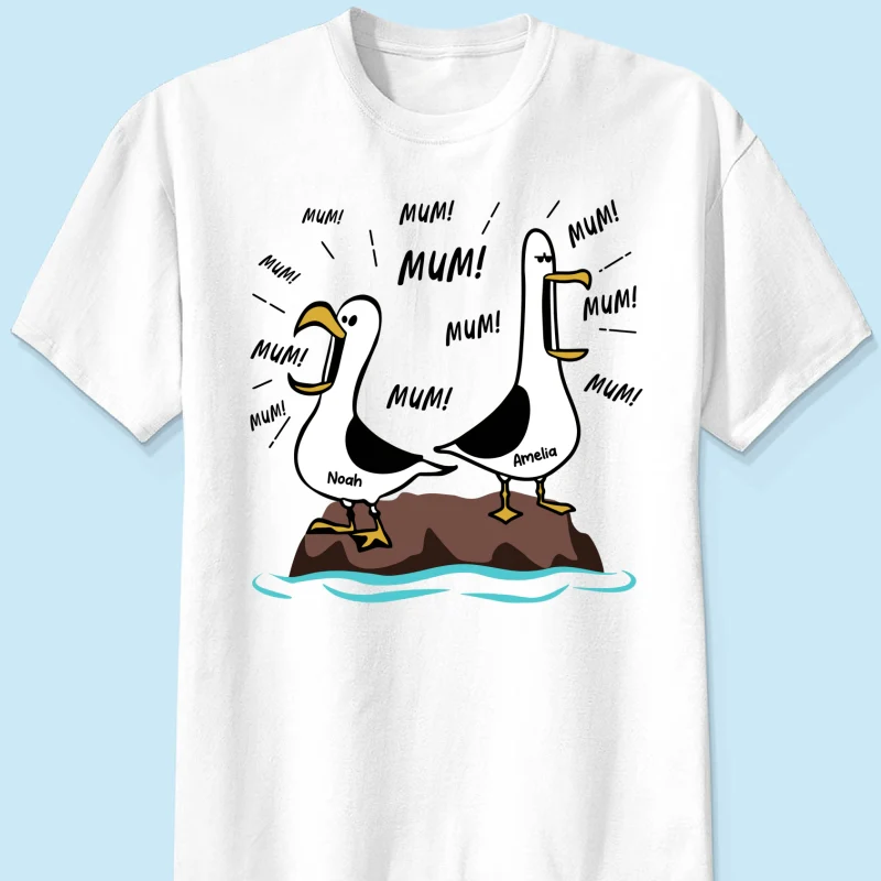 Seagull Mum Mum Mum Custom Name - Personalised Shirt - Funny Mother's Day Gift For Mum - Image 12
