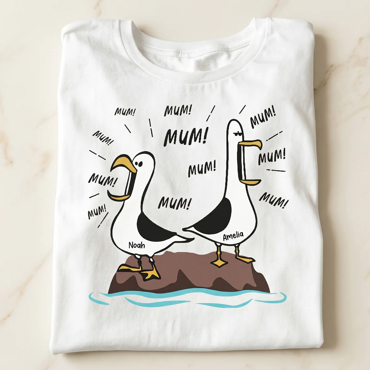 Seagull Mum Mum Mum Custom Name - Personalised Shirt - Funny Mother's Day Gift For Mum - Image 5