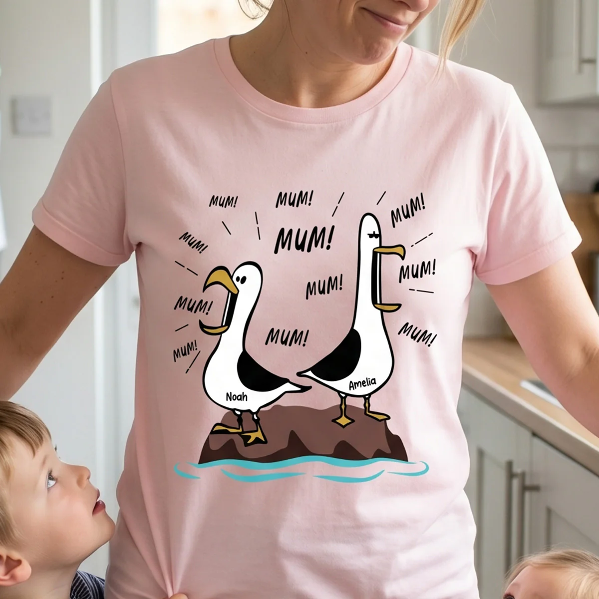 Seagull Mum Mum Mum Custom Name - Personalised Shirt - Funny Mother's Day Gift For Mum - Image 7
