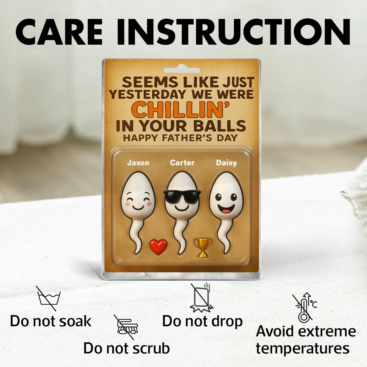 Seems Like We Were Chilling in your Balls Just Yesterday Dad, Customer Figure Personalized Acrylic Block Plaque, Gift for Dad, Gift for Husband - Image 5