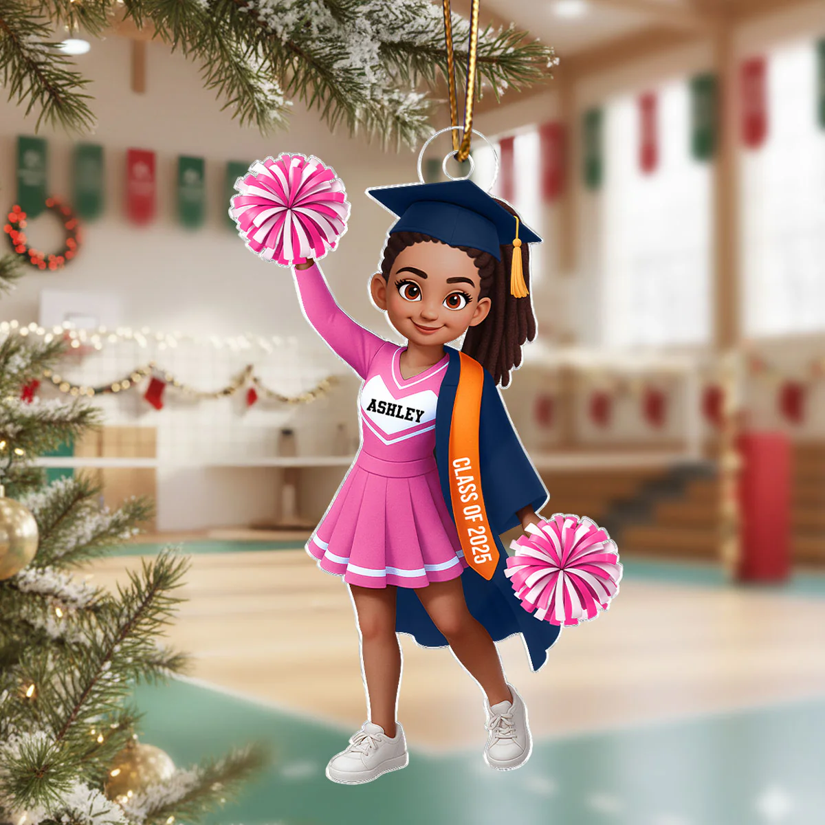 Senior Cheerleader Graduation - Personalized Acrylic Ornament - Image 6