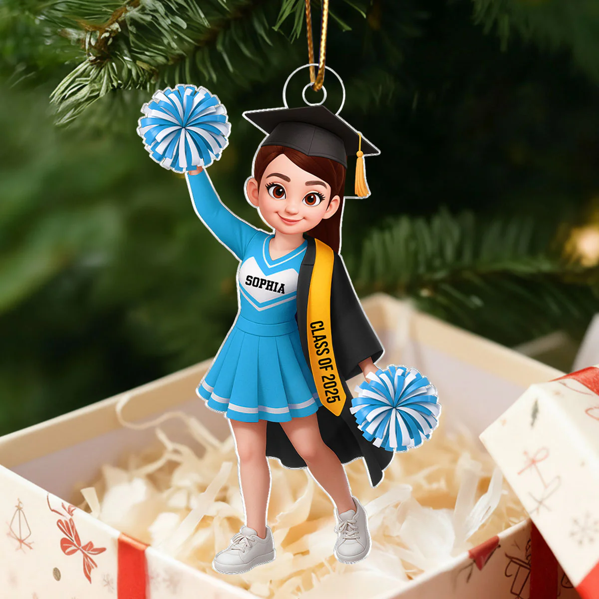 Senior Cheerleader Graduation - Personalized Acrylic Ornament - Image 8