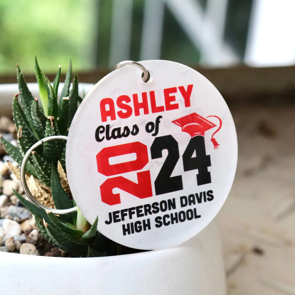 Senior Class Of 2024 Graduation Gift Personalized Acrylic Keychain - Image 3