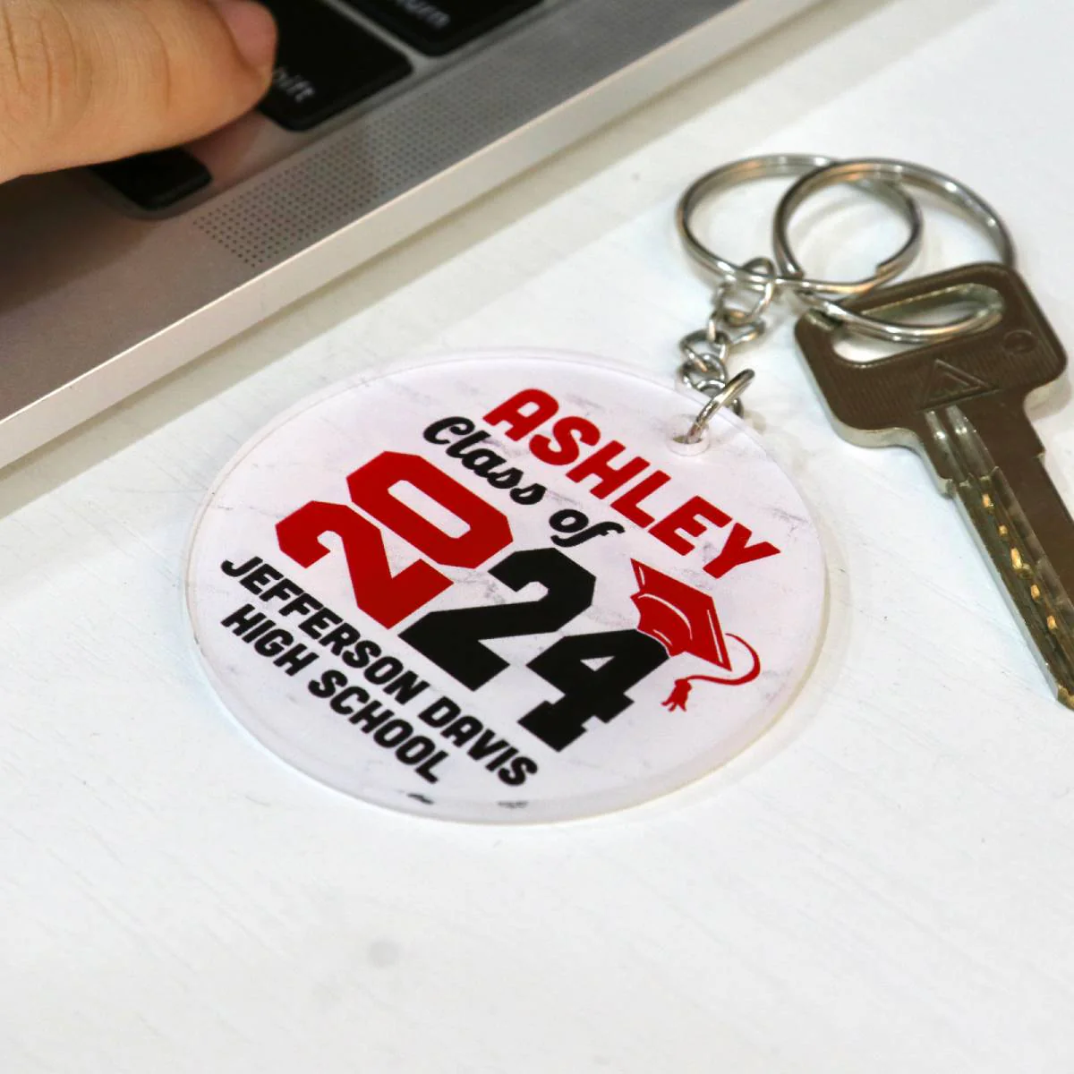 Senior Class Of 2024 Graduation Gift Personalized Acrylic Keychain - Image 4