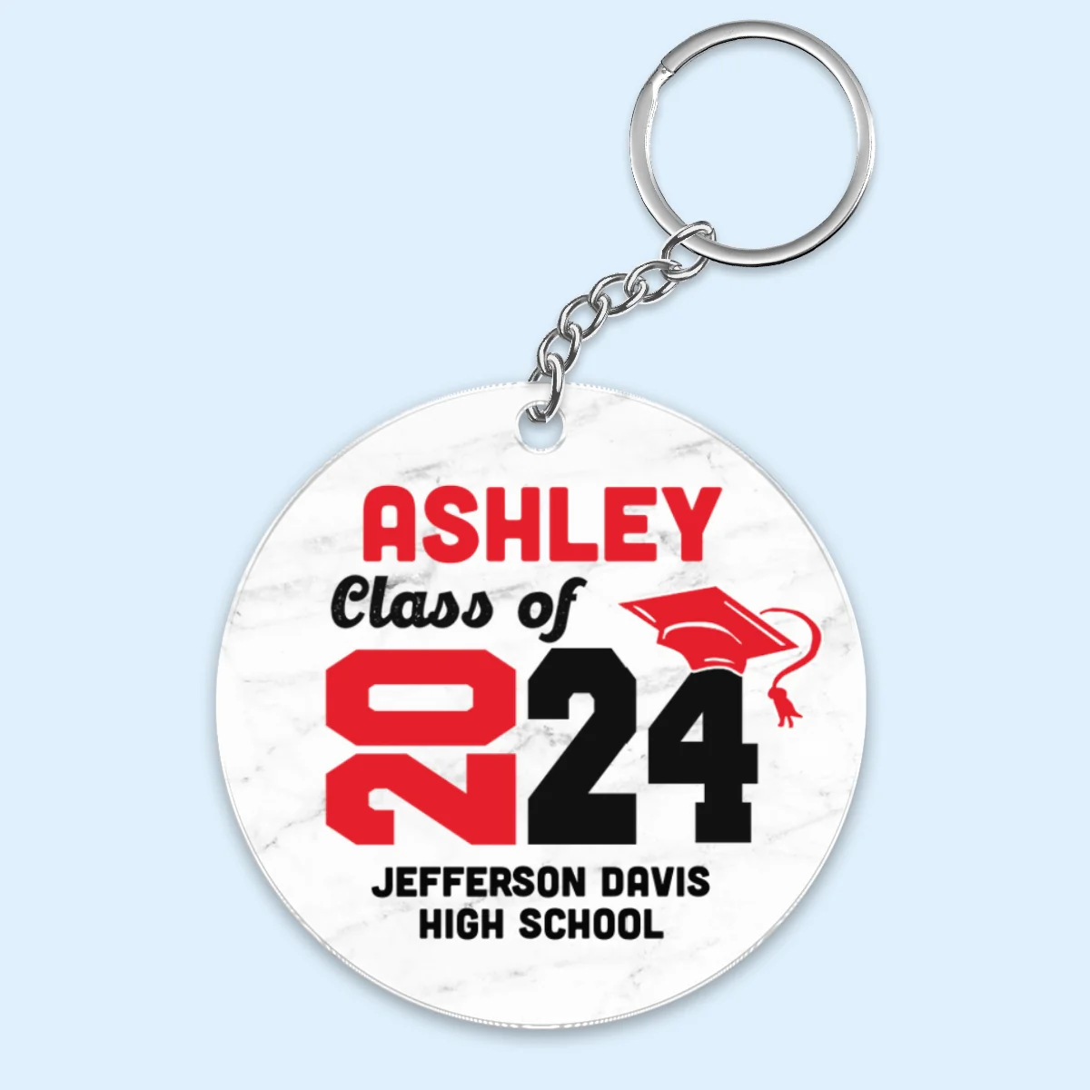 Senior Class Of 2024 Graduation Gift Personalized Acrylic Keychain - Image 8