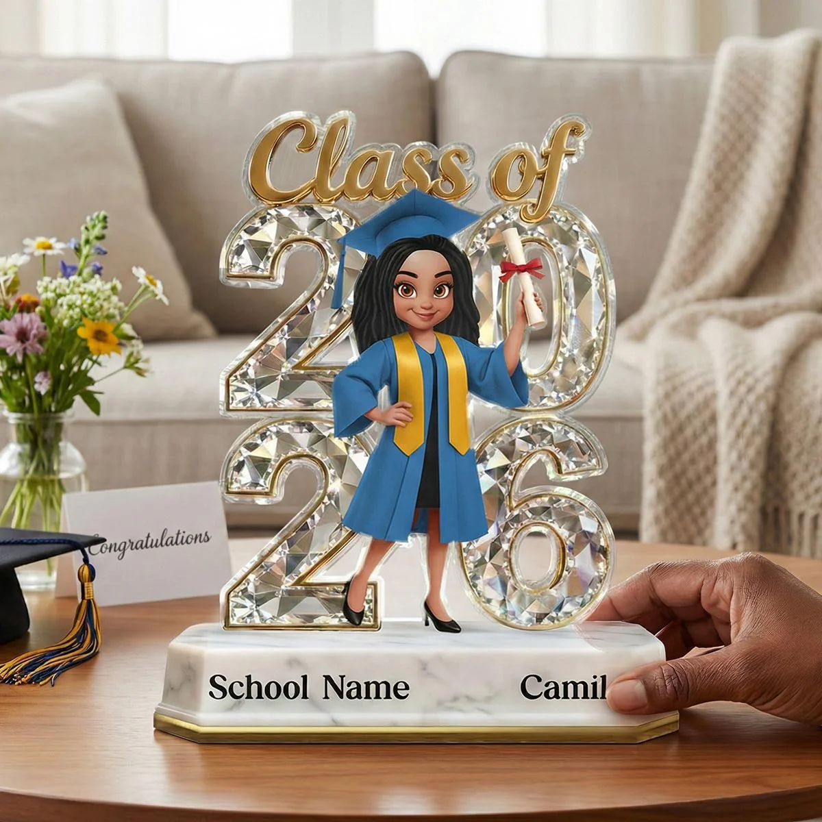 Senior Class Of 2026 2027 Graduate Keepsake 2D Flat - Personalized Acrylic Block Plaque - Graduation Gift For Daughter, Son - Image 8