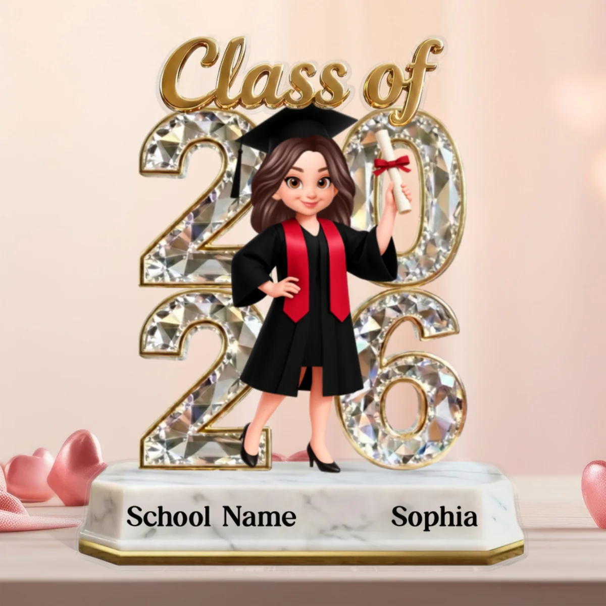 Senior Class Of 2026 2027 Graduate Keepsake 2D Flat - Personalized Acrylic Block Plaque - Graduation Gift For Daughter, Son - Image 9