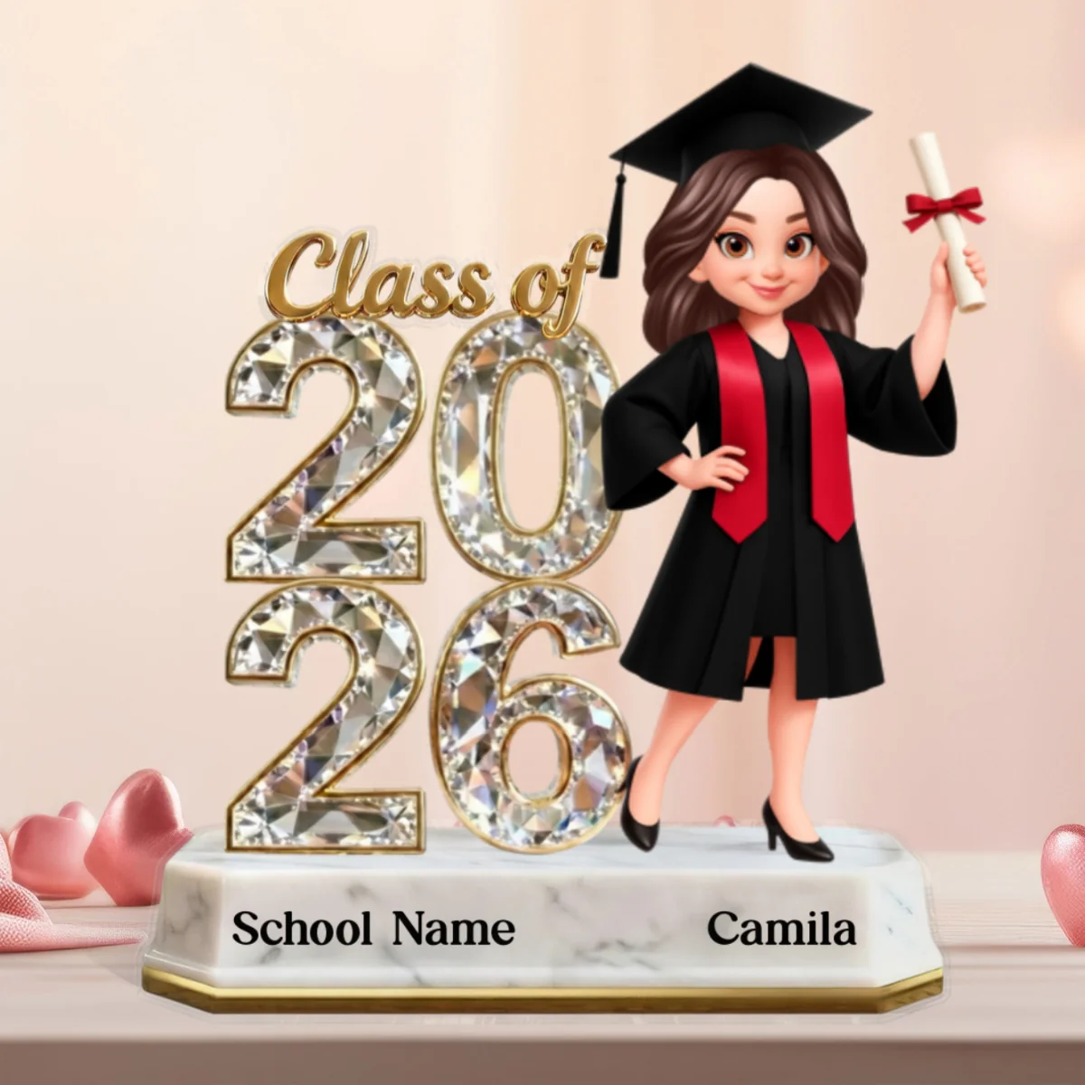 Senior Class Of 2026 2027 Keepsake 2D Flat - Personalized Acrylic Block Plaque - Graduation Gift For Graduates, Daughter, Son - Image 10