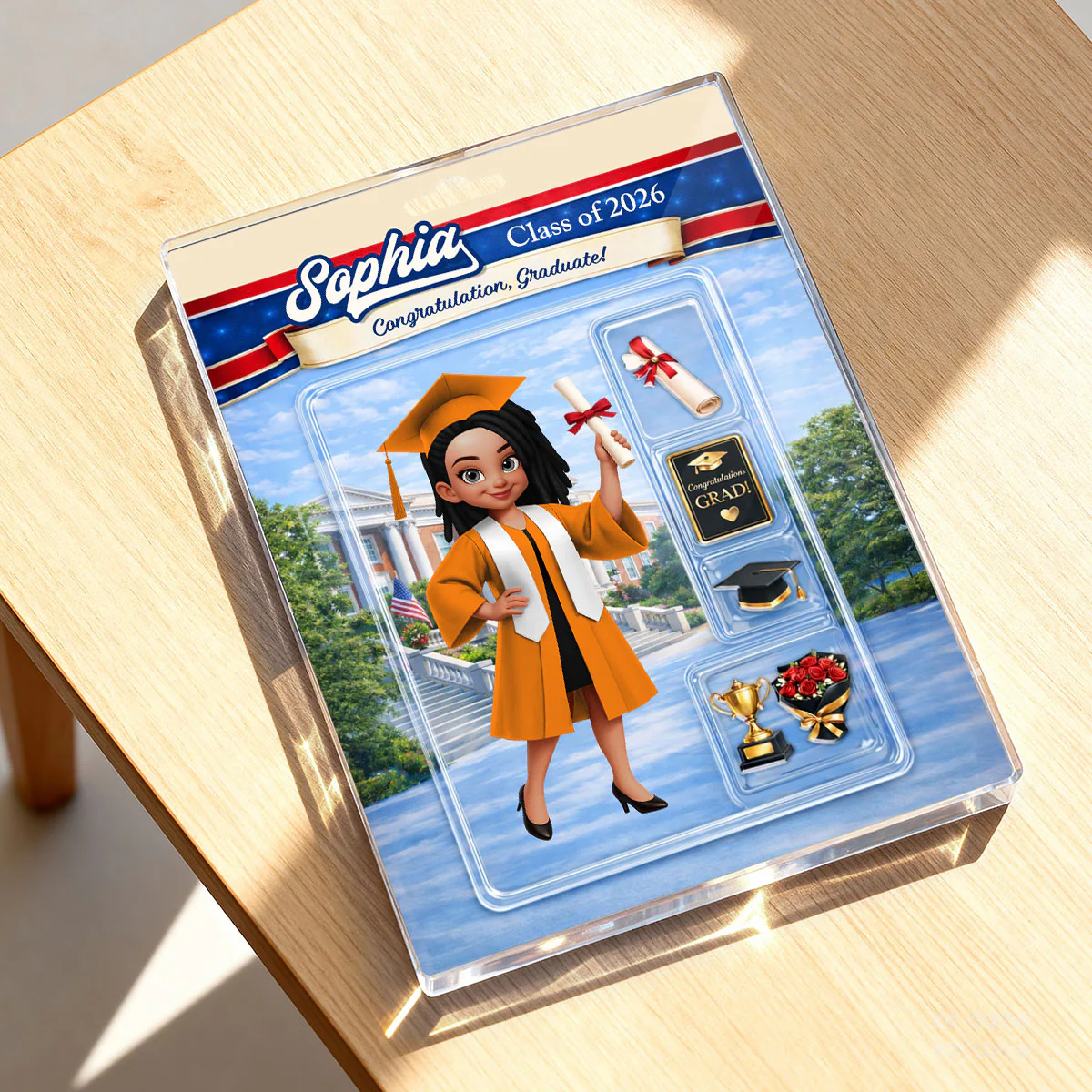 Senior Class Of 2026 Action Figure - Personalized Acrylic Block Plaque - Graduation Gift For Seniors, Daughter, Son, Grandkids - Image 3