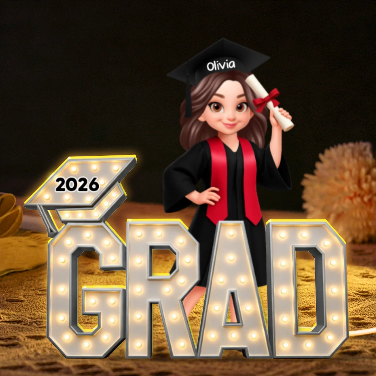Senior Grad Marquee Pattern - Personalized Light Box - Sentimental Gift for Seniors, Daughter, Son, Grandkids - Image 11
