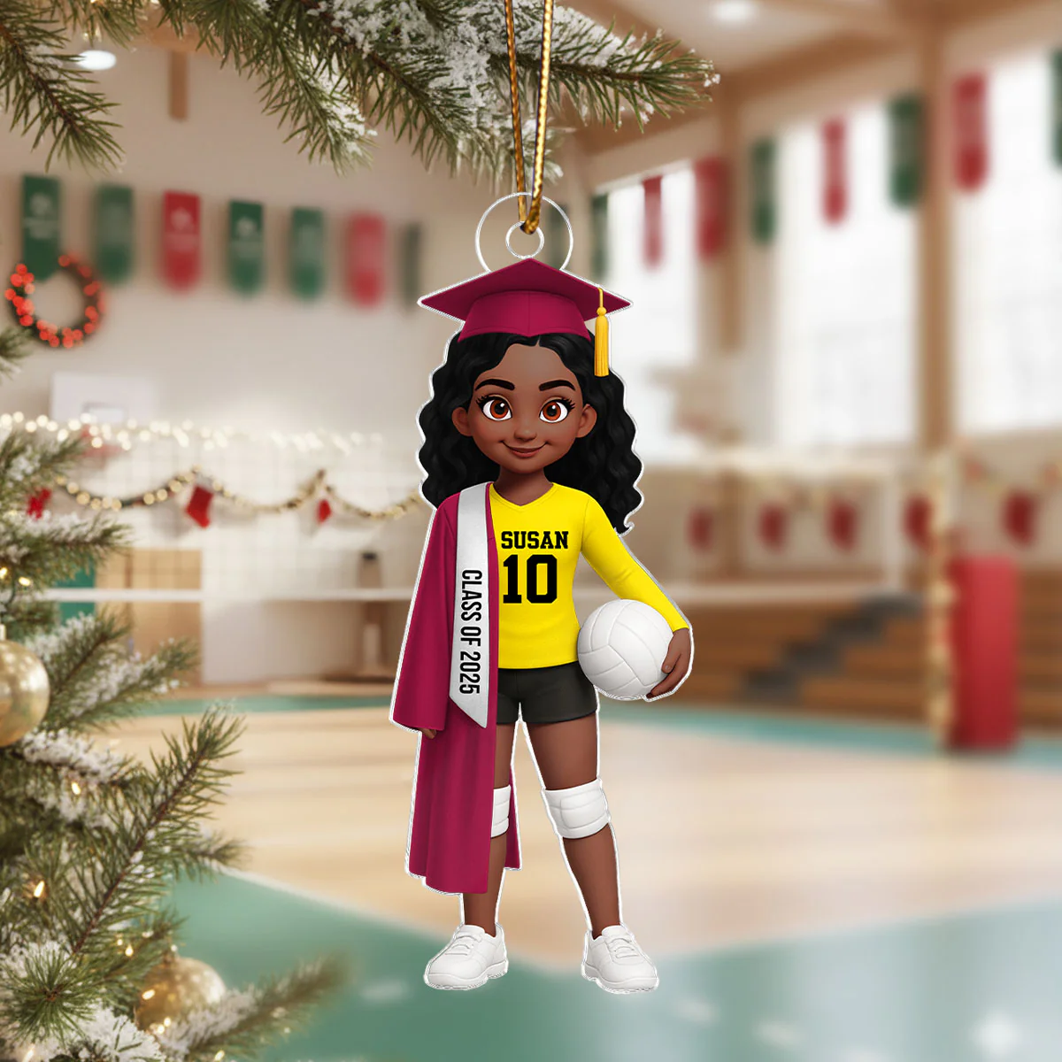 Senior Volleyball Player Graduation - Personalized Acrylic Ornament - Image 5