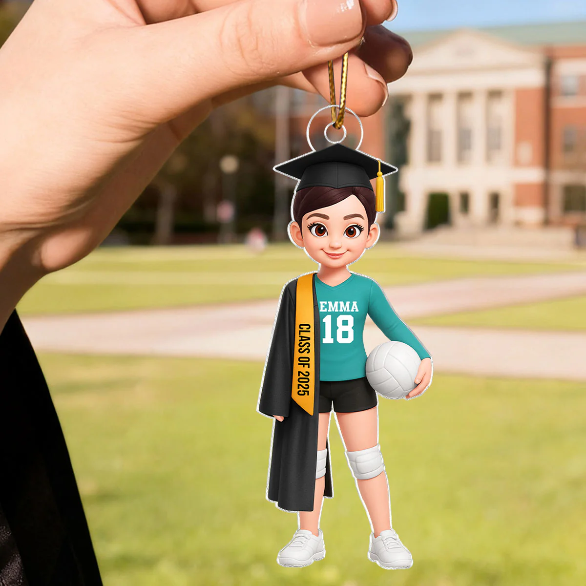 Senior Volleyball Player Graduation - Personalized Acrylic Ornament - Image 7