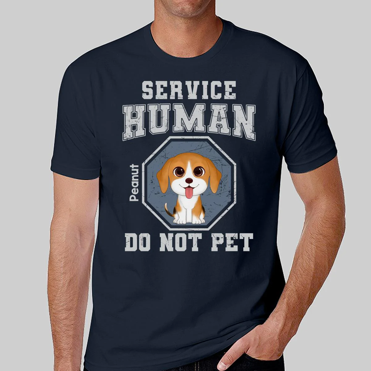 Service Human Do Not Pet Watercolor Cute Dogs Personalized Shirt - Image 2