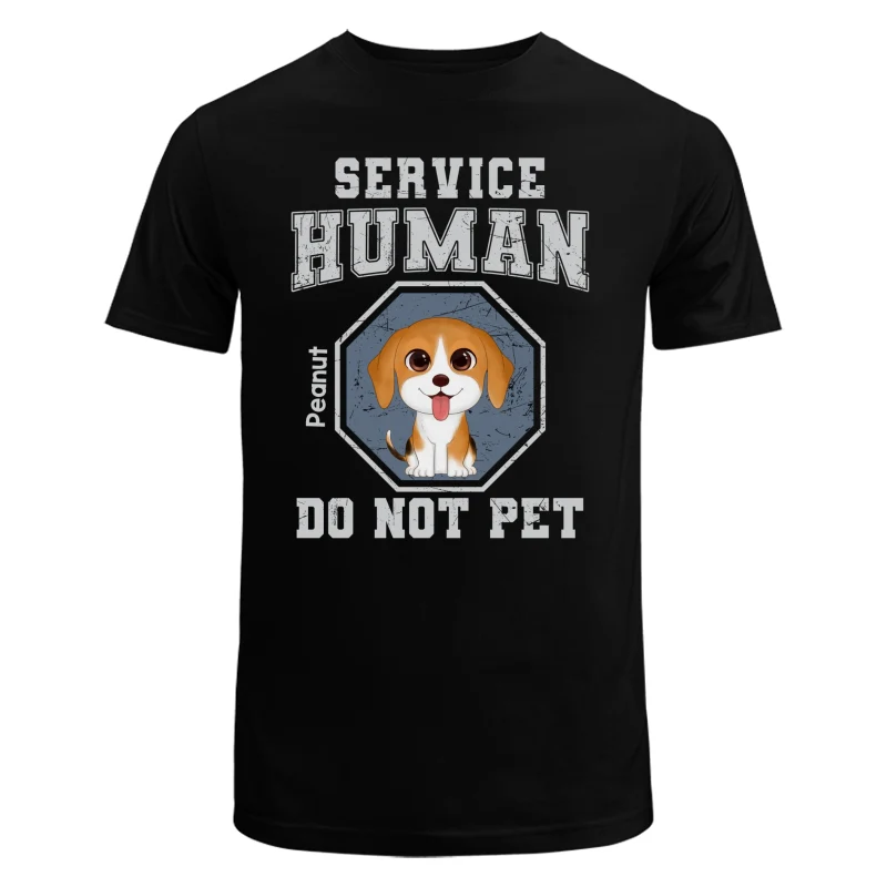 Service Human Do Not Pet Watercolor Cute Dogs Personalized Shirt - Image 5