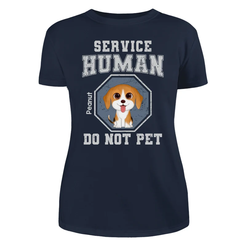 Service Human Do Not Pet Watercolor Cute Dogs Personalized Shirt - Image 9