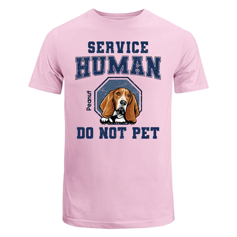 Service Human Peeking Dog Personalized Light Shirt - Image 7