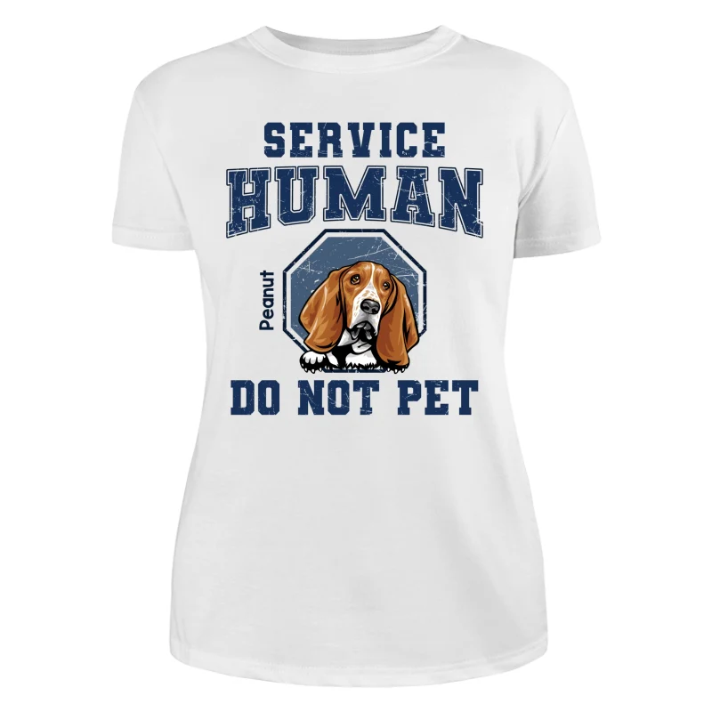 Service Human Peeking Dog Personalized Light Shirt - Image 9