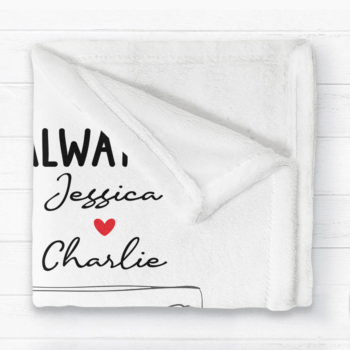 Sexy Kissing Couple Promise To Always By Your Side Personalized Fleece Blanket - Image 3