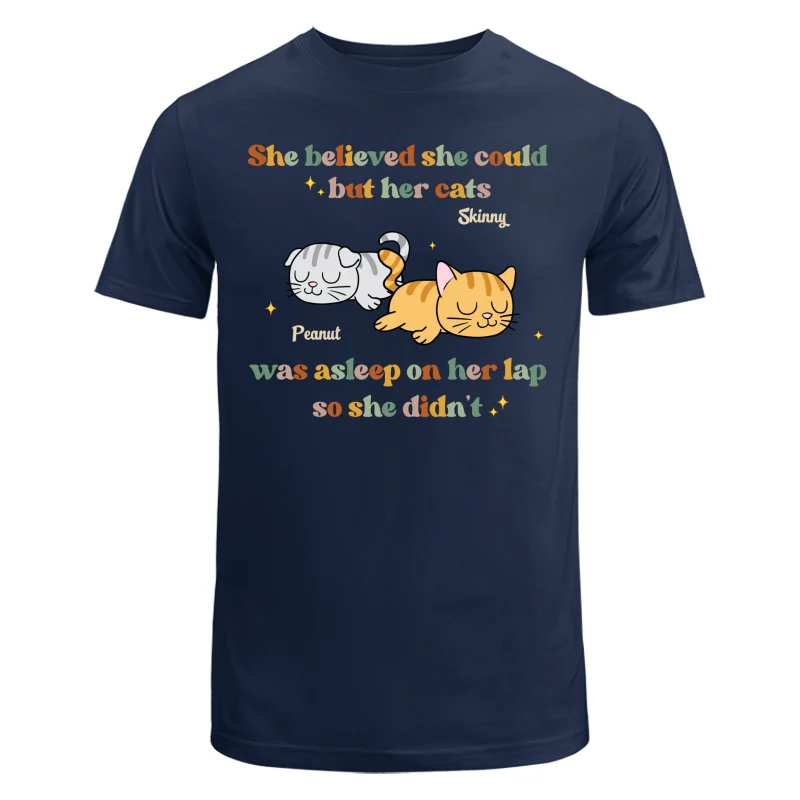 She Believed She Could But Her Cat Was Asleep On Her Lap So She Didnt Personalized Shirt - Image 5