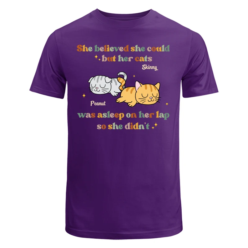 She Believed She Could But Her Cat Was Asleep On Her Lap So She Didnt Personalized Shirt - Image 7