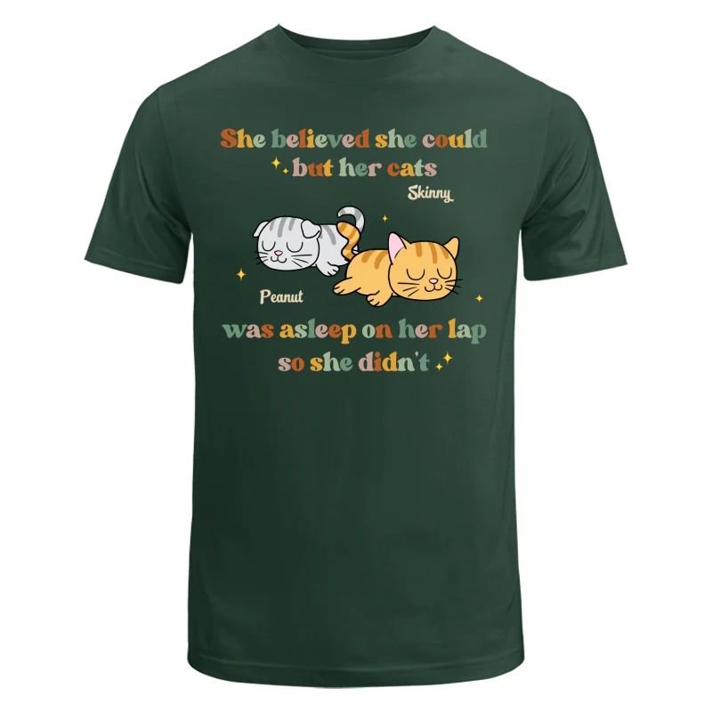 She Believed She Could But Her Cat Was Asleep On Her Lap So She Didnt Personalized Shirt - Image 8