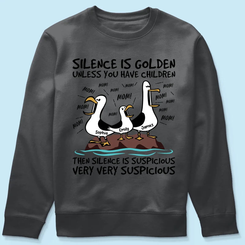 Silence Is Golden Unless You Have Kids Seagull Mom Mom Mom - Personalized Shirt - Funny Mother's Day Gift For Mom - Image 22