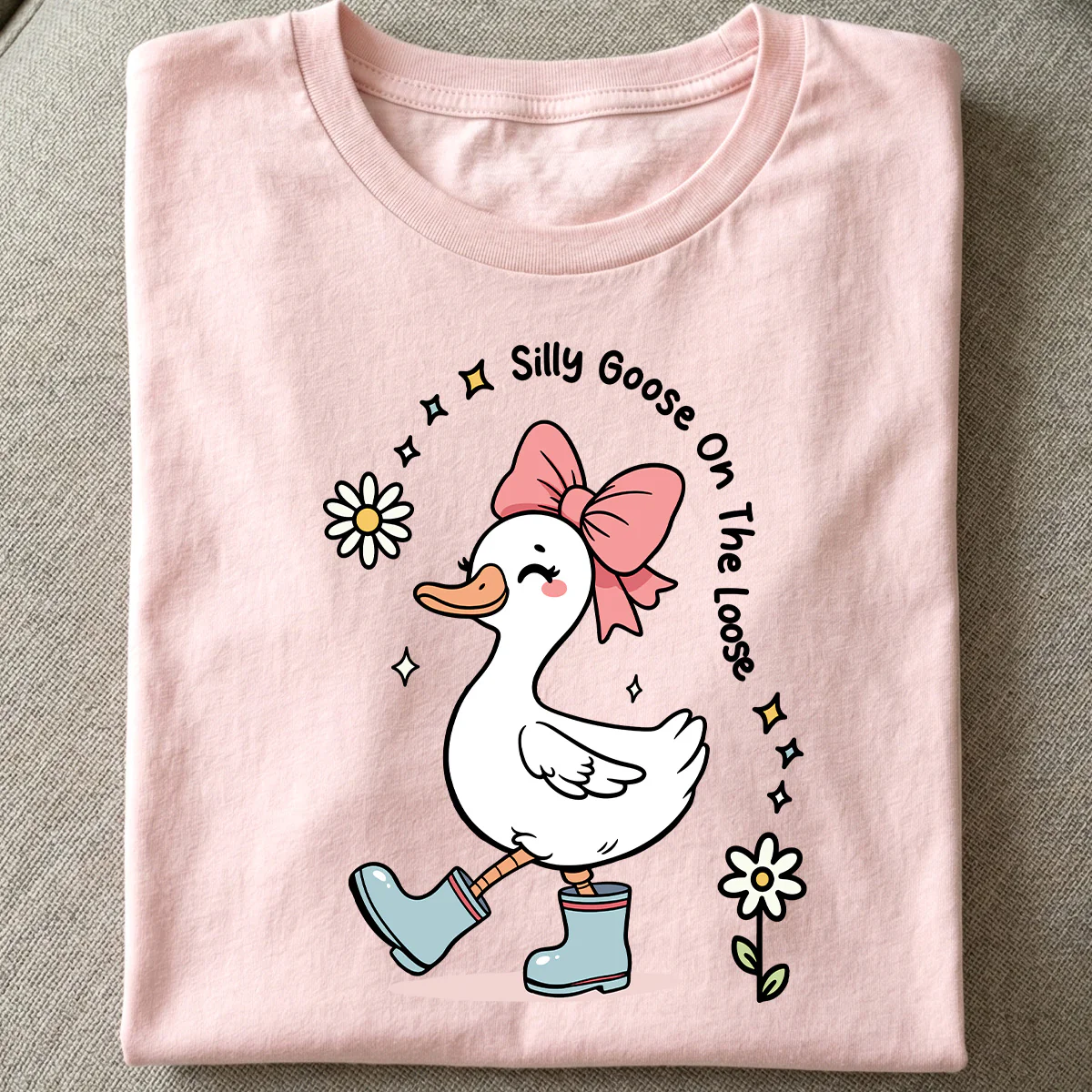 Silly Goose On The Loose Funny Shirt For Kid, Little Girl - Image 2