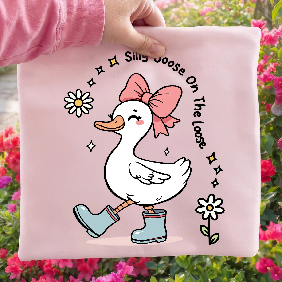 Silly Goose On The Loose Funny Shirt For Kid, Little Girl - Image 3