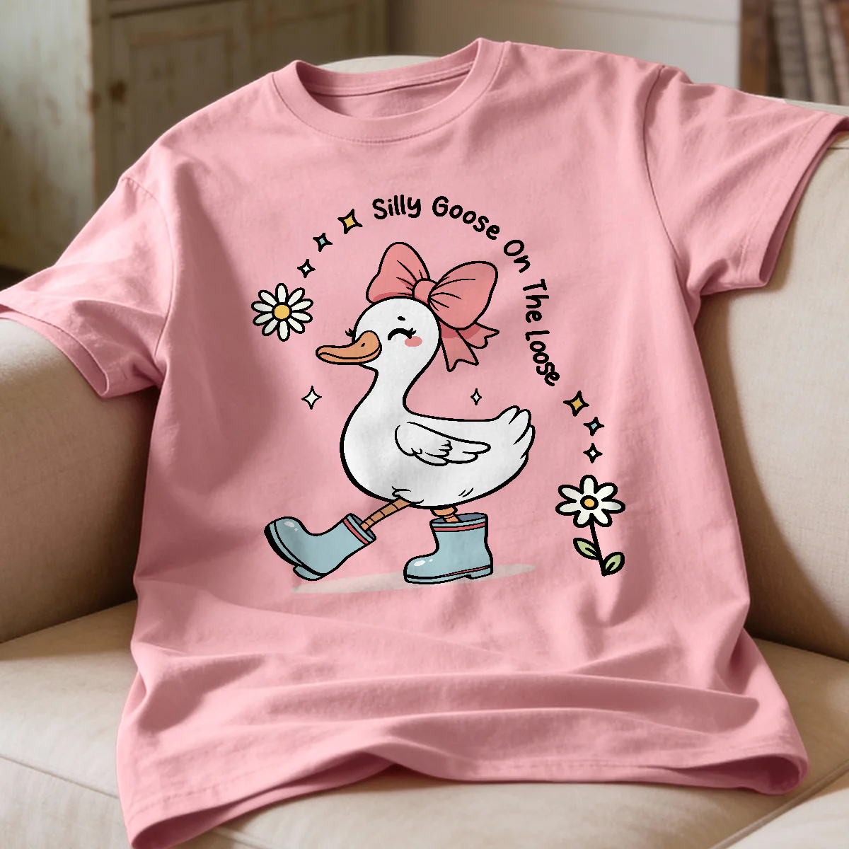 Silly Goose On The Loose Funny Shirt For Kid, Little Girl - Image 4