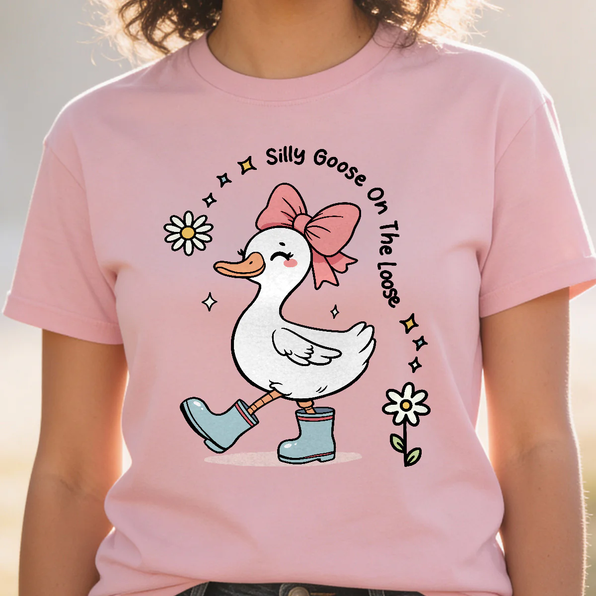 Silly Goose On The Loose Funny Shirt For Kid, Little Girl - Image 5