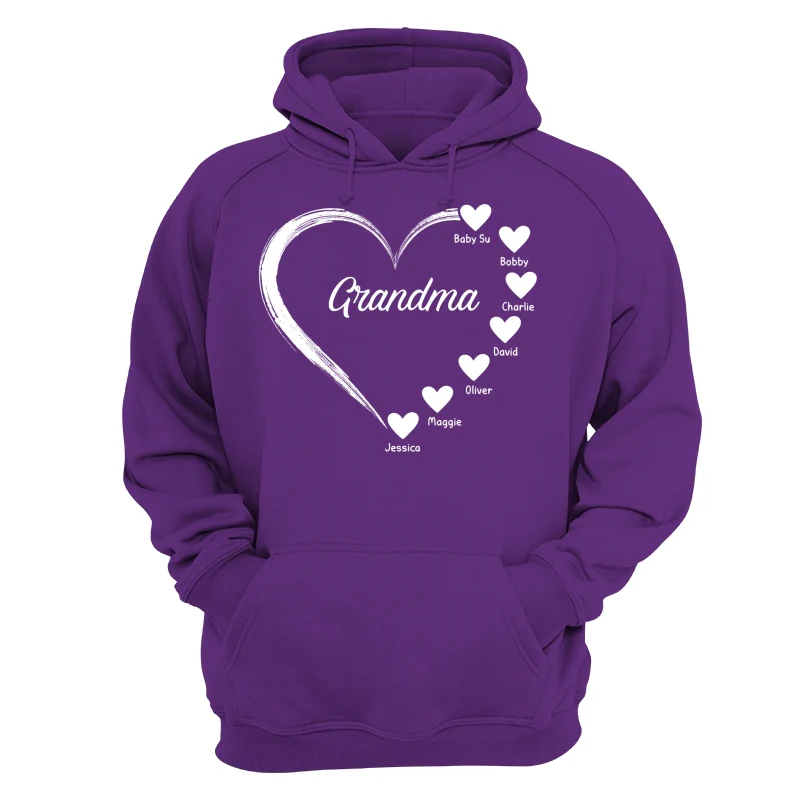 Simple Hearts Grandma Mom Personalized Shirt - Image 15