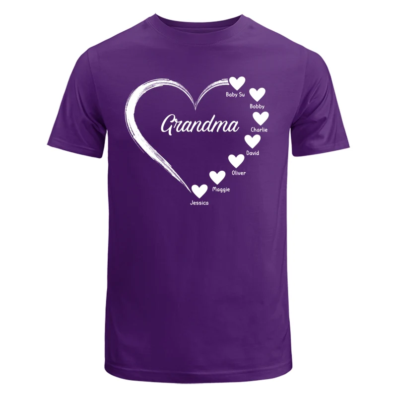 Simple Hearts Grandma Mom Personalized Shirt - Image 8
