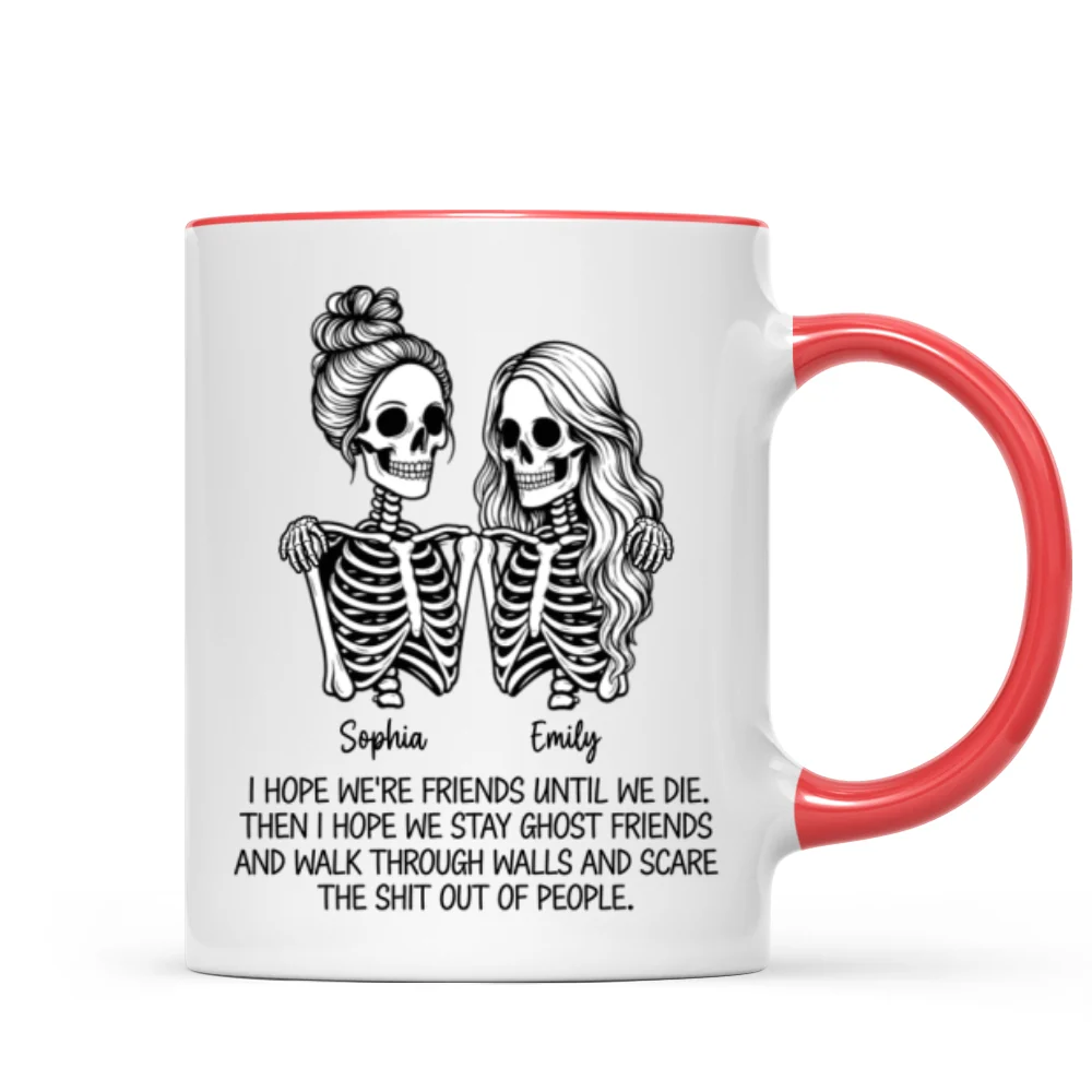 Skeleton Besties Until We Die - Personalized Mug - Funny Work Bestie Gift, Halloween Keepsake For Best Friends - Image 13