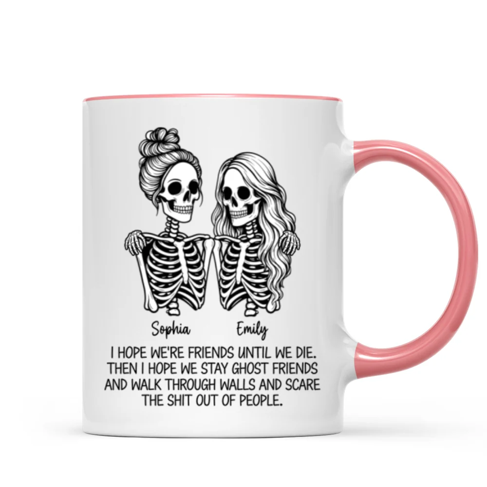 Skeleton Besties Until We Die - Personalized Mug - Funny Work Bestie Gift, Halloween Keepsake For Best Friends - Image 15