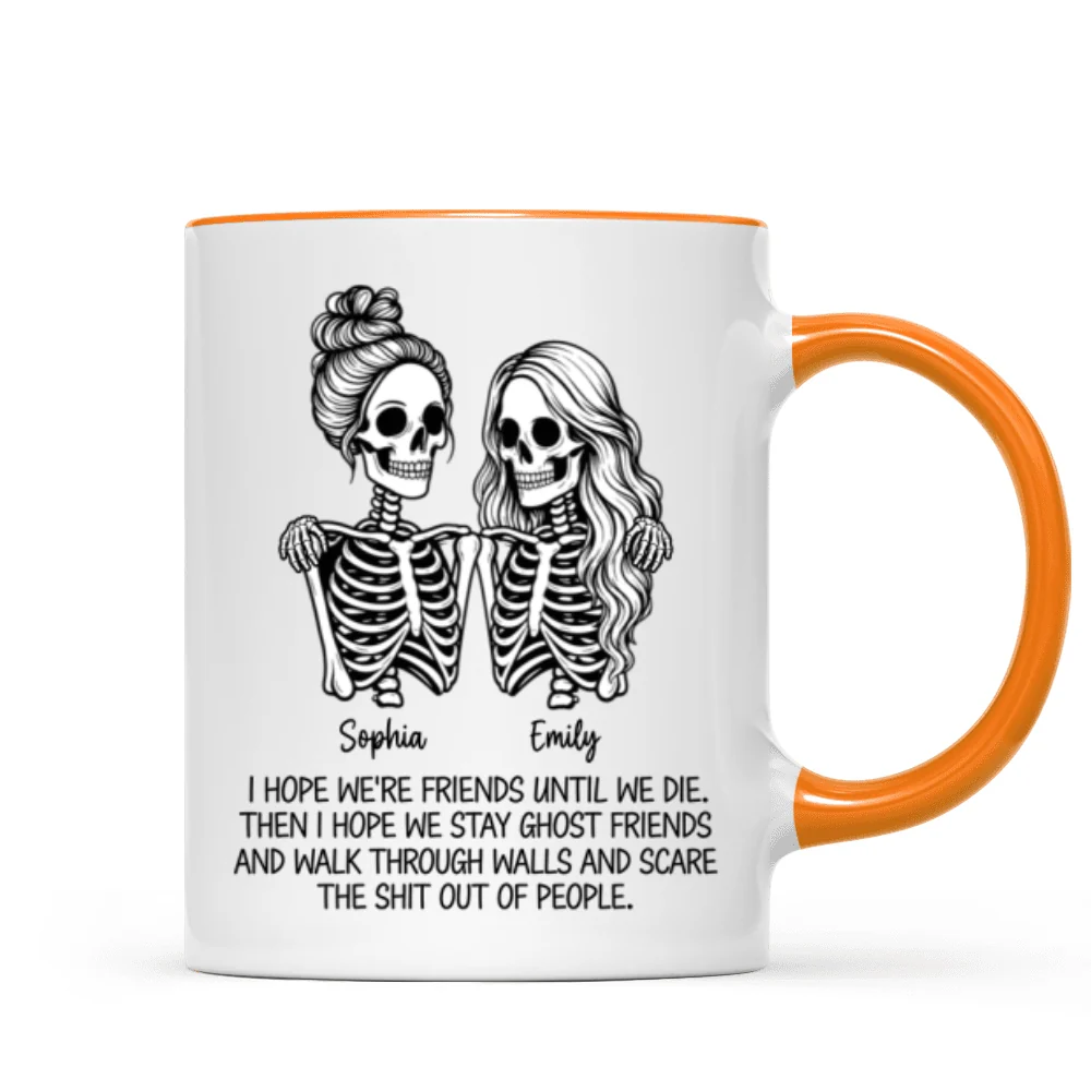 Skeleton Besties Until We Die - Personalized Mug - Funny Work Bestie Gift, Halloween Keepsake For Best Friends - Image 16