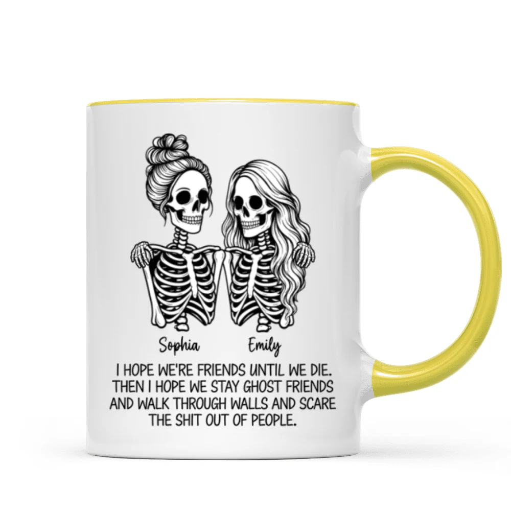 Skeleton Besties Until We Die - Personalized Mug - Funny Work Bestie Gift, Halloween Keepsake For Best Friends - Image 17