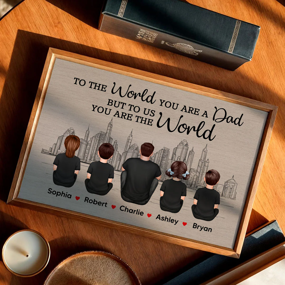 Skyline To The World You Are A Dad Personalized Poster - Image 5