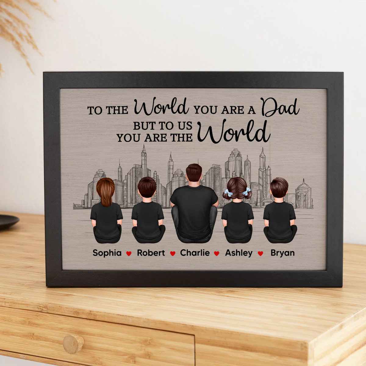 Skyline To The World You Are A Dad Personalized Poster - Image 6