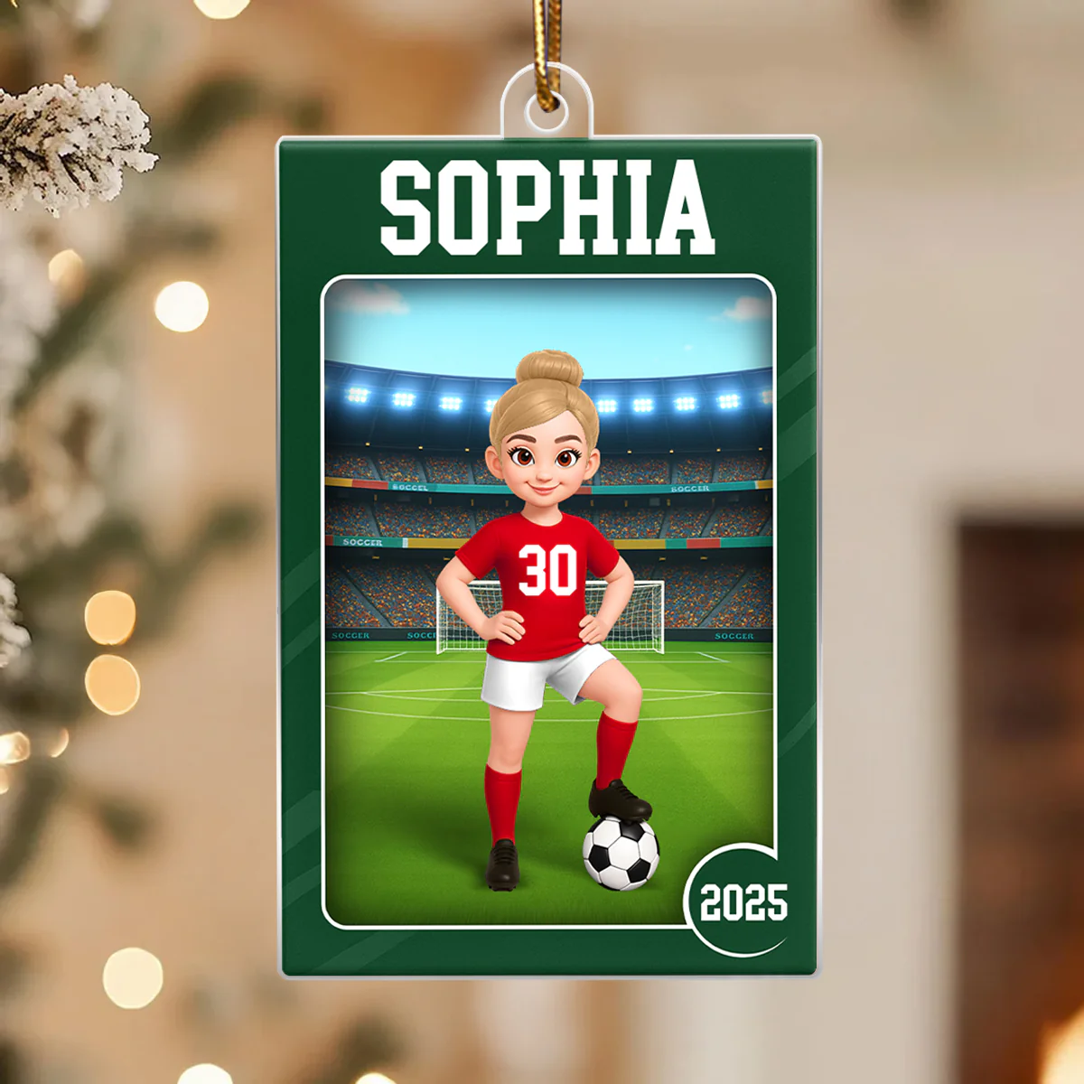 Soccer Boy Girl 3D Effect Action Figure - Personalized Acrylic Ornament - Image 9