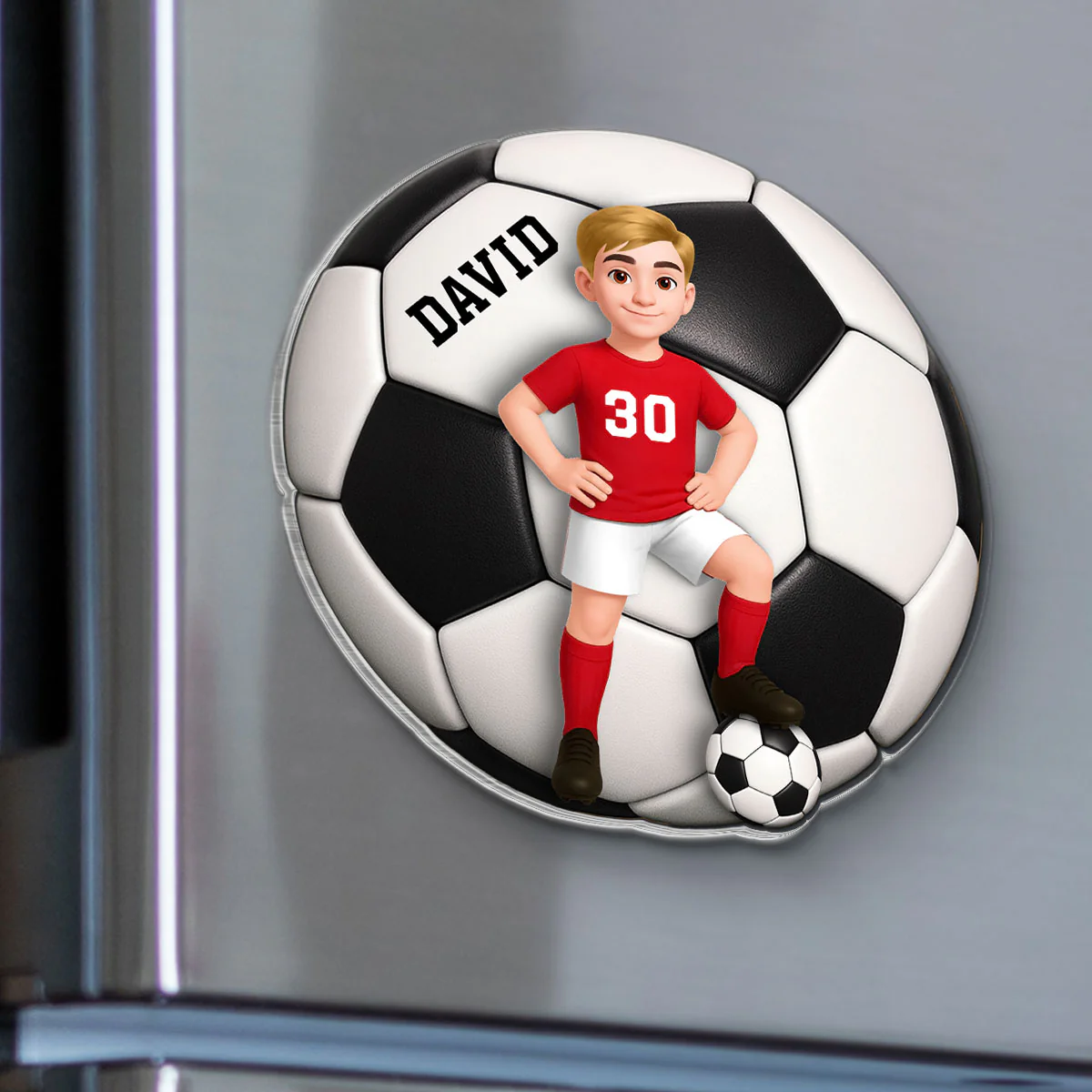 Soccer Boy & Girl - Personalized Acrylic Locker Magnet - Back To School Gift For Daughters, Sons, Grandkids, Teenagers - Image 7
