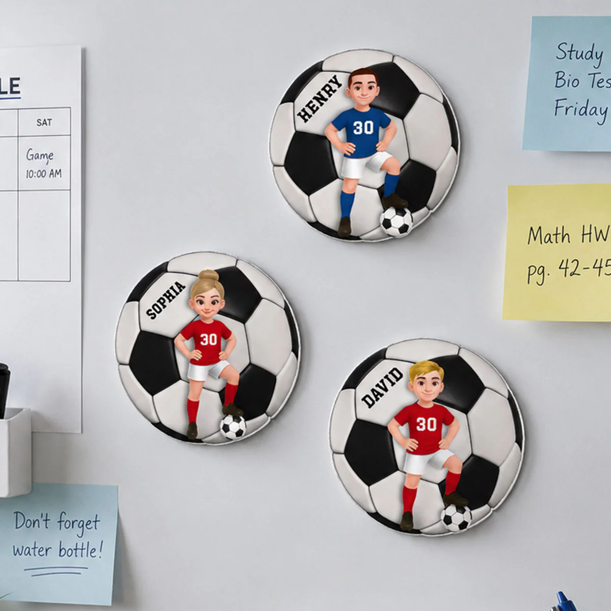Soccer Boy & Girl - Personalized Acrylic Locker Magnet - Back To School Gift For Daughters, Sons, Grandkids, Teenagers - Image 9